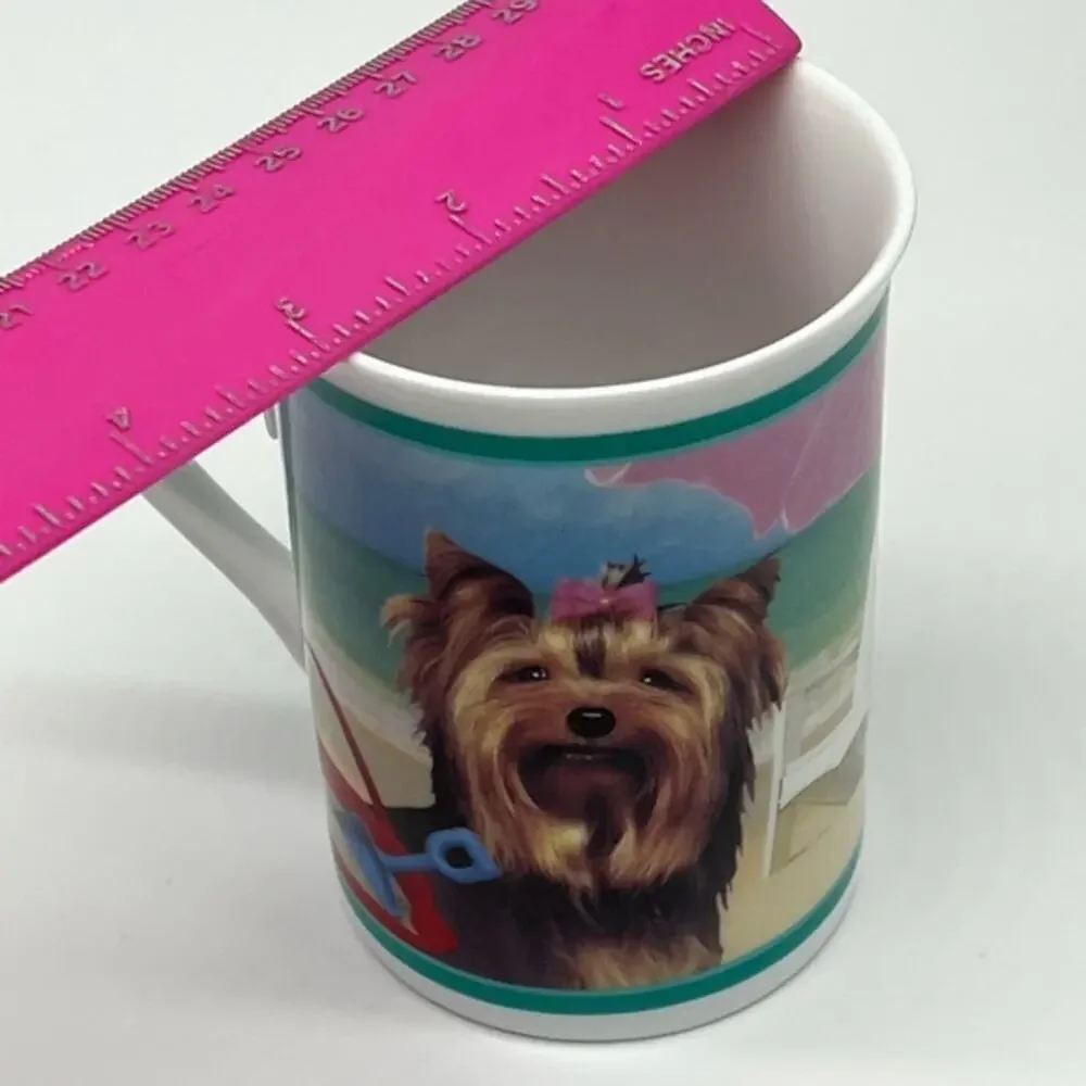 Porcelain Yorkie dog 3 mugs Collector set